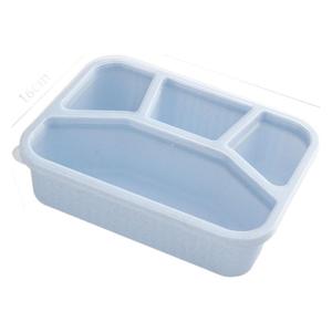 Four <b>Compartment</b> <b>Lunch</b> <b>Box</b> Rectangle Plastic Lid Microwave Safe Portable For Students Office Workers - Product Image 5