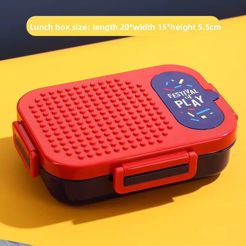 Red No building blocks 3 compartments