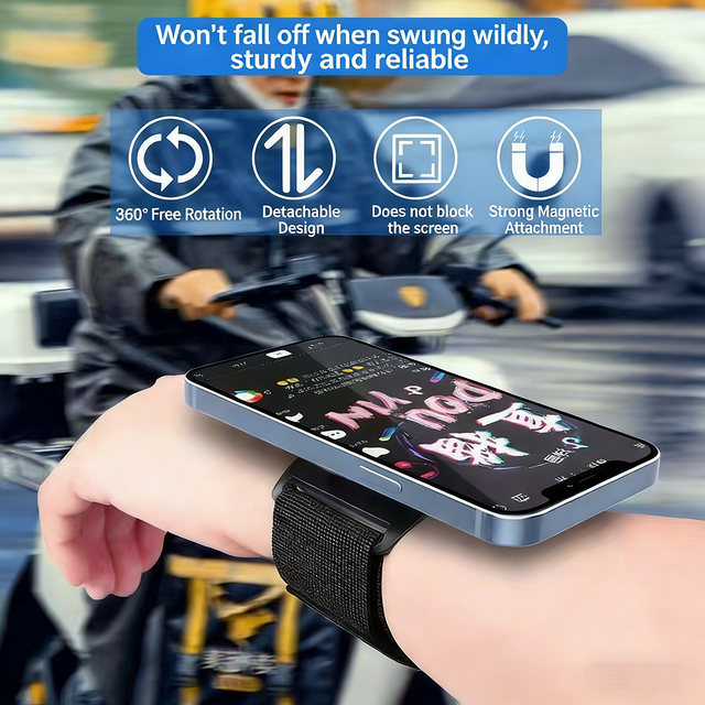 Hot Selling Sports Outdoor Running Cycling Arm Strap Phone Holder Double-ring Strong Magnet Wrist Water Bottle Holder