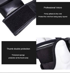 Profesyonel yetişkin eğitim yarım parmak MMA Sanda UFC için boks eldiveni savaş eldiven çocuklar için PU deriden yapılmış - Product Image 6