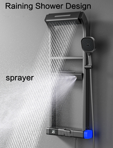 シャワーミキサー2025バスルーム用,最新デザイン高級多機能ピアノキー滝雨 - Product Image 3
