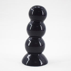 Luuk 14.5Cm 5.7 "Korte Anal Plug Dia 4.5Cm Dikke Butt Plug 3 Ballen Kraal Vormige Zwarte Pvc Anale Kralen Plug Dildo Met Zuignap - Product Image 2