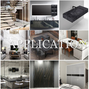 Loseta de Pared de Gran Formato 1200x2400, Color Oro Imperio, Acabado Brillante, para Baño, Mármol Blanco Calacatta Hermitage, Piedra Sinterizada para Dormitorio y Sala - Product Image 6