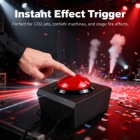 Máquina de Efectos Especiales para Revelación de Género, Portátil, con un Solo Clic, Botón Rojo, Cañón de CO2, Máquina de Confeti con Control Remoto