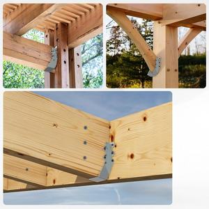 Connecteurs de cadre en bois métallique, supports en acier pour poutres en bois, supports de <span class=keywords><strong>poutre</strong></span> en bois - Product Image 5