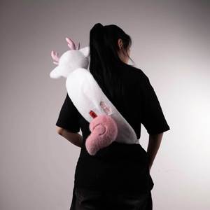 OUYU סדרת המיתולוגיה הסינית תיק גב קטיפה מתנות יצירתיות תיק צעצוע לבן קוף לבן צעצוע ממולא - Product Image 5