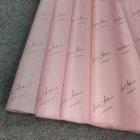 Papier de Soie Rose Personnalisé avec Logo Imprimé pour Emballage de Vêtements et Chaussures