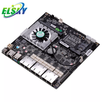 Motherboard Firewall Mini ITX Elsky Quad Core J1900 Prosesor RJ45 6LAN Gigabit I210AT Pfsense untuk Server, Router
