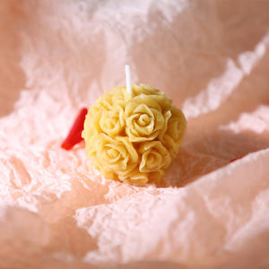 เทียนหอมระเหยรูปดอกกุหลาบทำด้วยมือรูปทรงเทียนแกะสลักกลิ่นหอมเชิงเทียนไร้ควันเครื่องประดับเทียนวันเกิดของขวัญ - Product Image 5