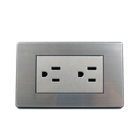 Enchufe de Pared Eléctrico Universal Tipo Americano, Enchufe Doble para el Hogar
