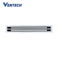 Diffuseur linéaire encastrable Ventech pour climatisation, grille réglable en plastique pour plafond, idéal pour bureaux, hôtels et bâtiments commerciaux
