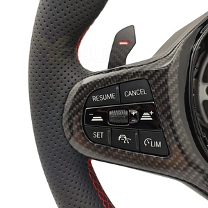 Volant en cuir pleine fleur avec palettes de changement de vitesse en carbone pour <span class=keywords><strong>Toyota</strong></span> <span class=keywords><strong>Supra</strong></span> A90 Mk5 2019 2020 2021 2022 2023 - Product Image 4