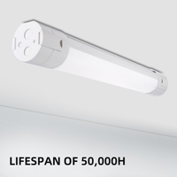 Lámpara LED Tri-Proof IP66 Impermeable, Totalmente de PC, Enlazable, Hermética, 20W 40W 60W para Almacenes Industriales y Garajes