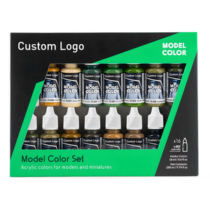 Ensemble de <span class=keywords><strong>peinture</strong></span> modèle à l'échelle en <span class=keywords><strong>plastique</strong></span> de qualité supérieure Kit de peintures acryliques <span class=keywords><strong>pour</strong></span> les modèles et miniatures World II - Product Image 2