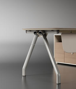 Scrivania Direzionale Modulare in Legno Massello di Alta Qualità, <span class=keywords><strong>Design</strong></span> Moderno, Tavolo da Lavoro Durevole per Ufficio Commerciale e CEO - Product Image 5