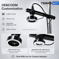 Kit de vision TERKOBOT, bras robotique de bureau avec kit de caméra de vision, objectif 16 mm, bras robotique industriel pour l'éducation et la formation
