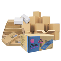 Ucuz Özel Baskılı Kraft Oluklu Nakliye Kutusu Düz Paket Katlanabilir Posta Kutusu Online Mağaza E-ticaret Paketleme İçin
