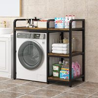 Meuble de rangement moderne en fer, réglable en hauteur, 3 niveaux, peu encombrant, étanche, pour maison, hôtel, appartement, chambre, salle de bain, machine à laver