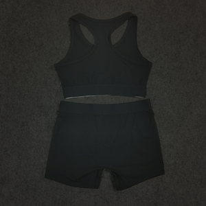Conjuntos de Lencería Deportiva para Mujer con Logotipo Personalizado, de Algodón, Cómodos, Sin Mangas, con Cintura Media, 2 Piezas, para Yoga - Product Image 2