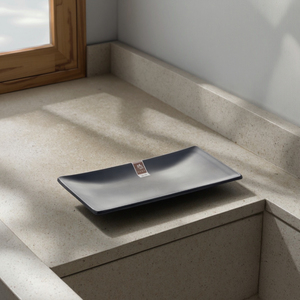 Plaque rectangulaire en plastique mélamine <span class=keywords><strong>noir</strong></span> <span class=keywords><strong>mat</strong></span>, 2 pièces, bon marché pour restaurant - Product Image 2