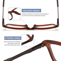 Gafas Ópticas TR 90 Precio de Fábrica, Montura de Gafas para Hombre y Mujer, Gafas Anti Reflejos, Gafas Cuadradas de Metal TR90 Baratas