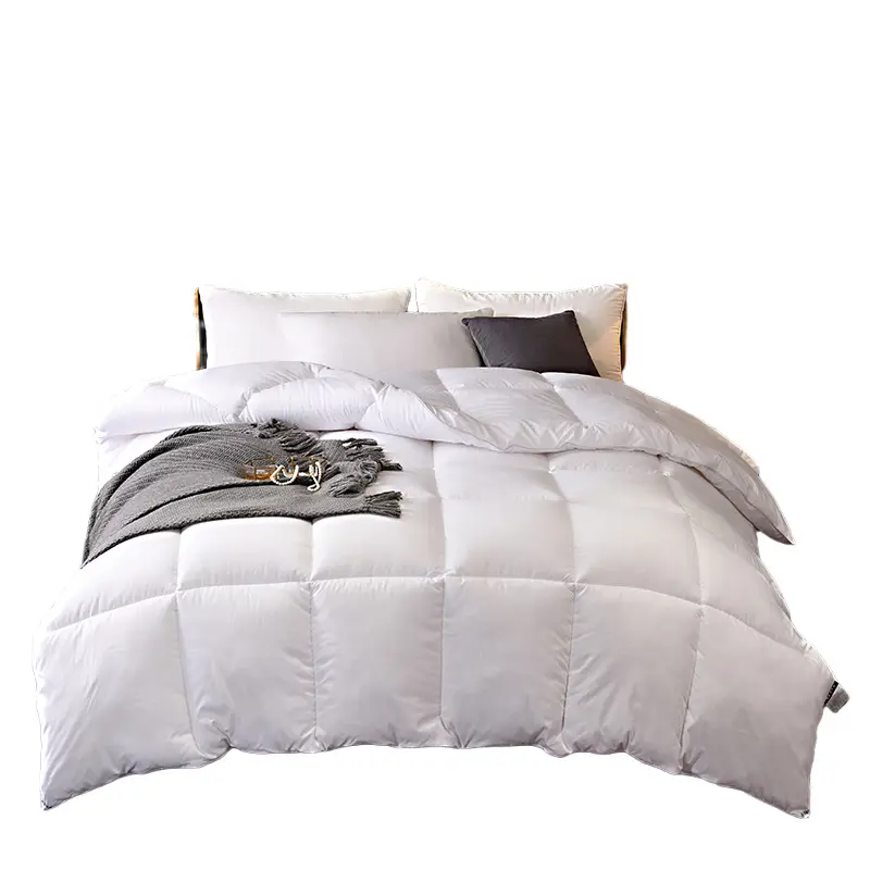Cotton quilted bedding homestay white 100 %cotton bed set comforter queen size with quilt bedding for hotel
