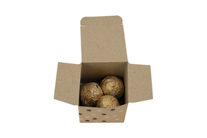Caja de papel Kraft con papel cuadrado de punto Caja de regalo pequeña Caja de recuerdo de caramelo para embalaje de chocolate - Product Image 5