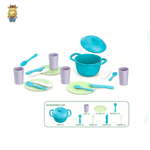 Juego de Vajilla de Juguete de Paja de Trigo para Niños, 21 Piezas, Ollas y Platos - Product Image 4
