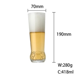 Calice in Vetro a Forma di Trofeo da 418ML, Tema Coppa Europea, per Birra, <span class=keywords><strong>Vino</strong></span>, Cocktail, Calcio Mondiale - Product Image 2