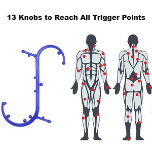 ABS espalda cuello <span class=keywords><strong>S</strong></span> en forma de hombro herramienta de automasaje gancho trasero masajeador - Product Image 2