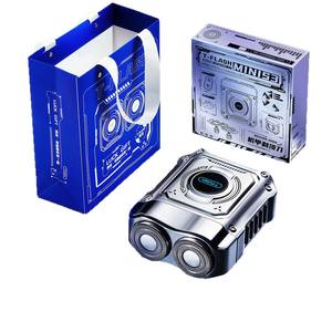 Afeitadora Eléctrica T-Flash Mini S3 para Hombre, Cuchilla Doble, Cuerpo Metálico, Recargable, Resistente al Agua IPX7, Portátil, Regalo - Product Image 1