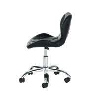 Chaise de bar moderne et simple en PU, pivotante, sans accoudoirs, avec dossier haut, convertible en fauteuil à dossier ailé, idéale pour salon de coiffure, imperméable