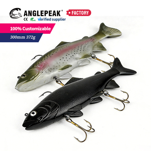 Señuelo Blando de Simulación de Trucha de 300mm y 372g, Personalizado de Fábrica, Cebo Artificial para Pesca de Grandes Peces, Señuelo Blando para Lucio, Salmón y Atún - Product Image 1