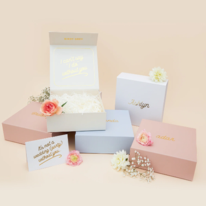 个性化伴娘求婚盒伴娘纪念品空盒求婚新娘派对盒 - Product Image 5