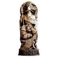 Statue de Thor, dieu du tonnerre, décoration de jardin, autel domestique, décoration païenne, figurine de déesse, résine, mythologie nordique et grecque, sculpture de dieux