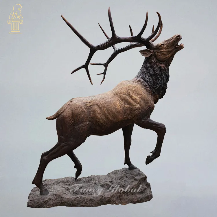 2024 New Arrival Bronze Corner Bronze Animal Sculpture Deer Statue En Bronze For Sale