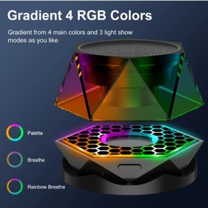 Portable <b>Speaker</b> With Magnetic Phone Stand Colorful <b>LED</b> Light Rechargeable Battery Wireless <b>Bluetooth</b> Stereo Sound - Product Image 5