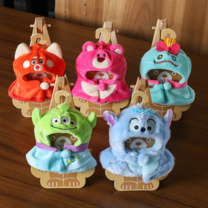 Ensemble de vêtements pour poupée Stiffy super douce de 10 cm, cape, capuche, petit ours doré à trois yeux, pendentif, accessoires, porte-clés - Product Image 2