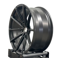 Jantes en alliage forgées WX OEM à cinq branches 18x8.5 19x9 noir mat 5x112 5x120 5x114.3 pour Audi A4/A6 avec lèvre polie