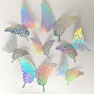 3D Colorful Butterfly Bouquet Decoration For Festive Birthday Arrangements With Creative Stickers And Metallic Textures