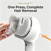 Petit peigne pulvérisateur rechargeable en ABS en forme d'ours pour le toilettage des chats et des chiens - Élimination des poils morts et démêlage - Étanche IPX6