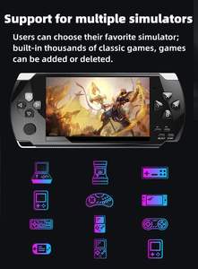 Console de jeu portable X6 4,3 pouces préprogrammée avec jeux gratuits, prise en charge de la sortie TV, console de jeu vidéo pour garçons - Product Image 4