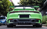 Diffuseur arrière en fibre de carbone style TH pour Porsche 911 992 (2019-), kit carrosserie, spoiler, déflecteur, lèvre arrière