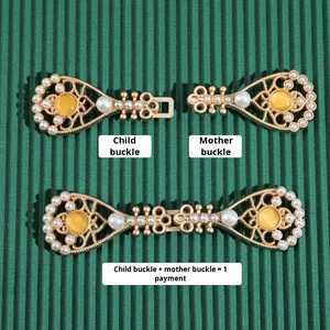 Dynastie Song Dynastie Ming Cheongsam Plaque Métallique Boucle Tendance Nationale Tang Costume Pipa Paire Bijia Nuage Épaule Châle Boutons - Product Image 3