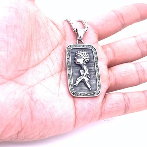 Stainless Steel Buddha Boy Pendant Cartoon Design Unisex Fashion <b>Necklace</b> 2160110 - Product Image 4