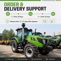 Tracteur agricole 4x4 120 ch avec cabine climatisée, moteur diesel, démarrage électrique