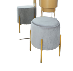 Pouf en tissu velours moderne nordique de 15,5 pouces de hauteur, rouge brique, multifonctionnel et durable, pour chambre et salle de sport - Product Image 2