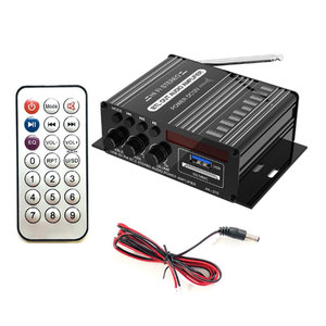 Mini <span class=keywords><strong>Amplificador</strong></span> de Potencia Bluetooth 5.0 AK370BT, Unidad Flash USB, Tarjeta SD, <span class=keywords><strong>Antena</strong></span> de Varilla FM, <span class=keywords><strong>Amplificador</strong></span> de Potencia para <span class=keywords><strong>Coche</strong></span> y Hogar de 12 V CC - Product Image 1