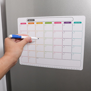 Xuyên biên giới bảng trắng có thể xóa được <span class=keywords><strong>d</strong></span>án tủ lạnh lịch trình từ tính bảng tin ghi nhớ với lịch để viết ghi chú - Product Image 2