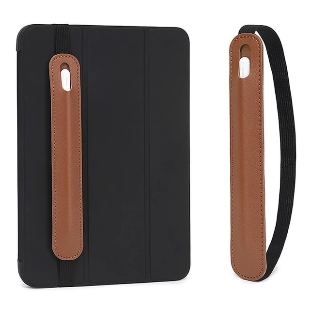 Universal Stylus Pen Leather Case Elastic Adjustable Holder Secure Storage Sleeve for Tablet Touch Pen Slot for Apple Pencil